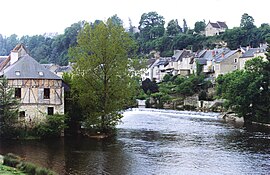 The Creuse river and surrounding buildings