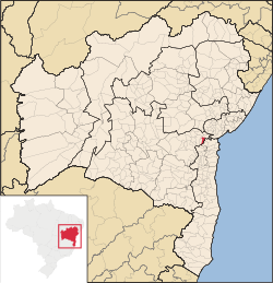 Localização de Mutuípe na Bahia