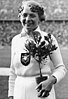 Tilly Fleischer after winning the javelin event at the 1936 Games