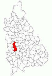 Location in Dâmbovița County