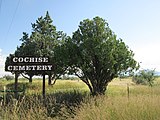 The Cochise Cemetery, a couple miles south of town.