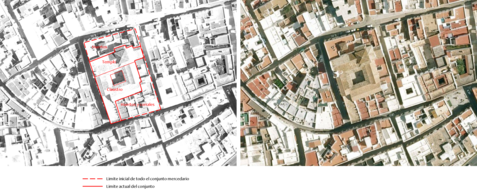 Plano de la antigua ubicación del convento de la Orden de la Merced.