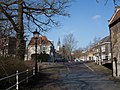 Delft, street view (het Oosteinde) from the towngate (de Oostpoort)