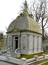 The Henry Disston family mausoleum is the largest monument in Laurel Hill[35]