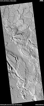 Layered mesas, as seen by HiRISE under HiWish program