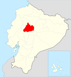 Location of Cotopaxi Province in Ecuador.