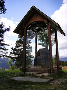 The Einang runestone at its location in Vestre Slidre.