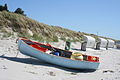 Fishing boat on a Hiddensee beach