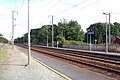 Gare de Landévant, les quais et les voies en direction de Vannes.