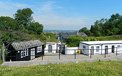 The view across Guildford from Henley Fort Outdoor Education Centre on a sunny day.