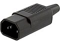 Type E plug connector to IEC 60320-2-2