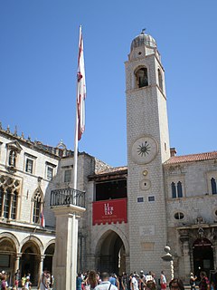 Stadsklocktornet i Dubrovnik.