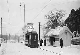 Parkvägens stationshus 1914, finns idag på Skärsätra.