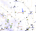 Map showing location of Messier 10