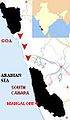 The path of migration of Goan Catholics towards South Canara.