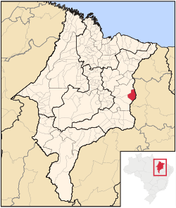 Location in the state of Maranhão and Brazil
