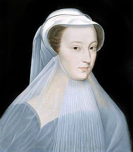 Mary Stuart wore white in mourning for her husband, King Francis II of France, who died in 1560.