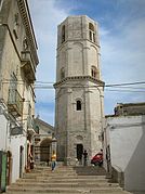 The octagonal tower (campanile) of the sanctuary.