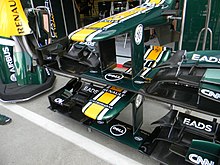 Photographie du stand Caterham lors du Grand Prix d'Italie 2012