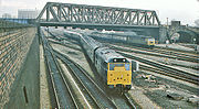 The West London line crosses Old Oak Common via Mitre Bridge (pictured here in 1979)