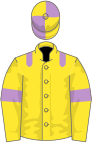 Yellow, mauve epaulets, armlets, quartered cap