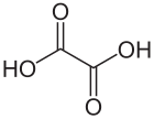 Structural formula of oxalic acid