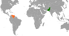 Location map for Pakistan and Venezuela.