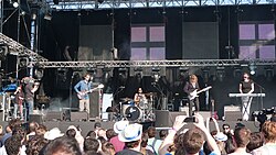 Papas Fritas performing at the Primavera Sound festival in Barcelona, Spain, on May 28, 2011