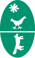 Logo du parc, reprenant le motif de la poule et du renard.