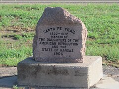 Santa Fe Trail marker in Coolidge.