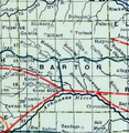 1915 Railroad Map of Barton County