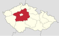 Location of Central Bohemia Region