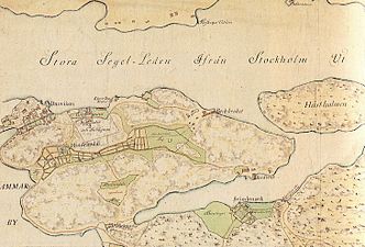 Svindersviken, Hästholmssundet och Hästholmen 1774