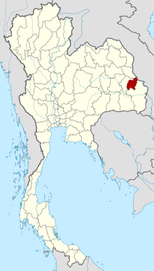 Map of Thailand highlighting Amnat Charoen province