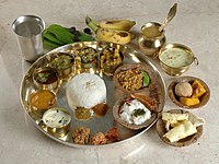 A Vegetarian Andhra Meal platter