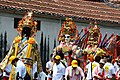 大龍峒保安宮保生文化祭遶境中的大仙尪仔，依序為七爺謝將軍、玉犬將軍、金雞將軍。