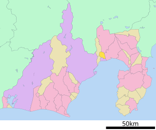 富士川町 (静岡県)位置図