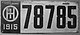 Ohio standard license plate, 1915