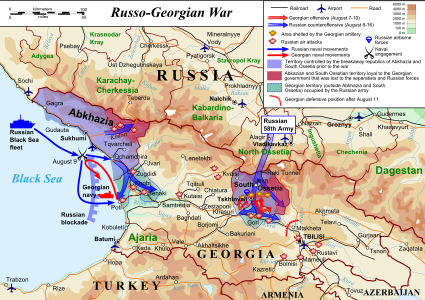 Map of the Russo-Georgian War, by ArdadN