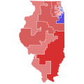 2014 Illinois gubernatorial election results map by Congressional District