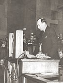 Józef Beck, Minister of Foreign Affairs, delivers his famous Honour Speech in the Sejm, 5 May 1939.