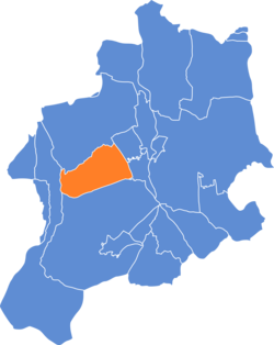 Location of Aleksandrowice within Bielsko-Biała