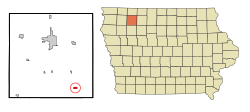 Location of Webb, Iowa