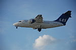 Small four-engined jetliner with high wings