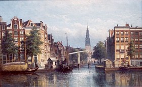 Groenburgwal and River Amstel, Amsterdam (1879). Oil on canvas.
