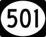 Highway 501 marker