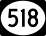 Highway 518 marker