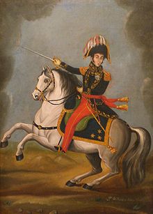 Equestrian portrait of Bolívar