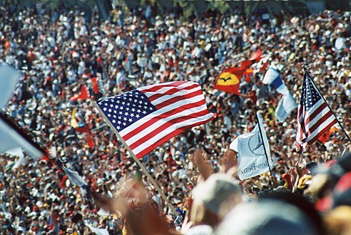 Grande Prêmio dos Estados Unidos de 2001: torcida norte-americana na arquibancada