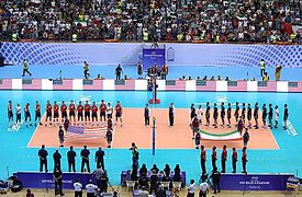Iran and United States teams in FIVB World League 2015